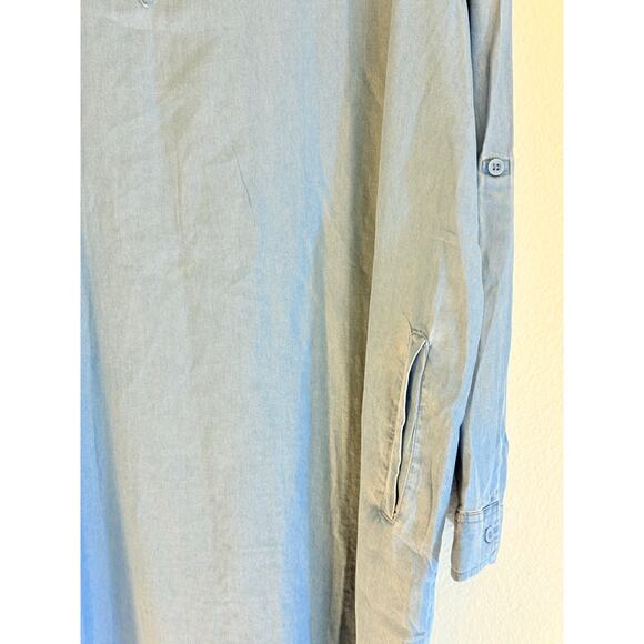 NWT | COMO VINTAGE Denim Shirt Dress Light Blue Casual Chic | XL Extra Large - Picture 4 of 9